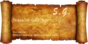 Supala Gábor névjegykártya